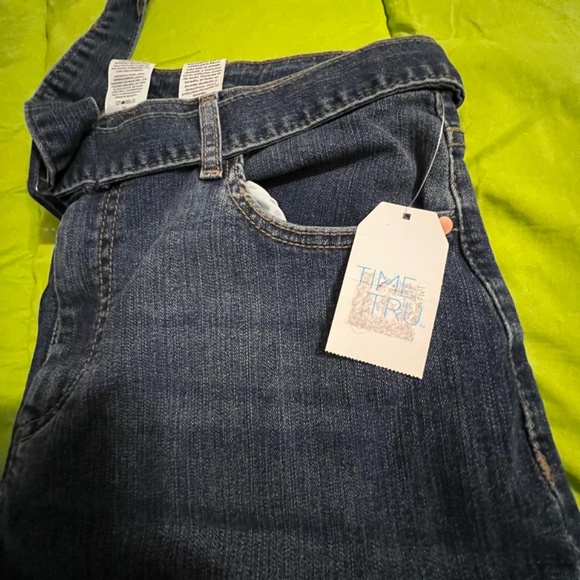 Blue Long Pants Self Belt Jean Wide Leg size 10(38x29) - Picture 3 of 6